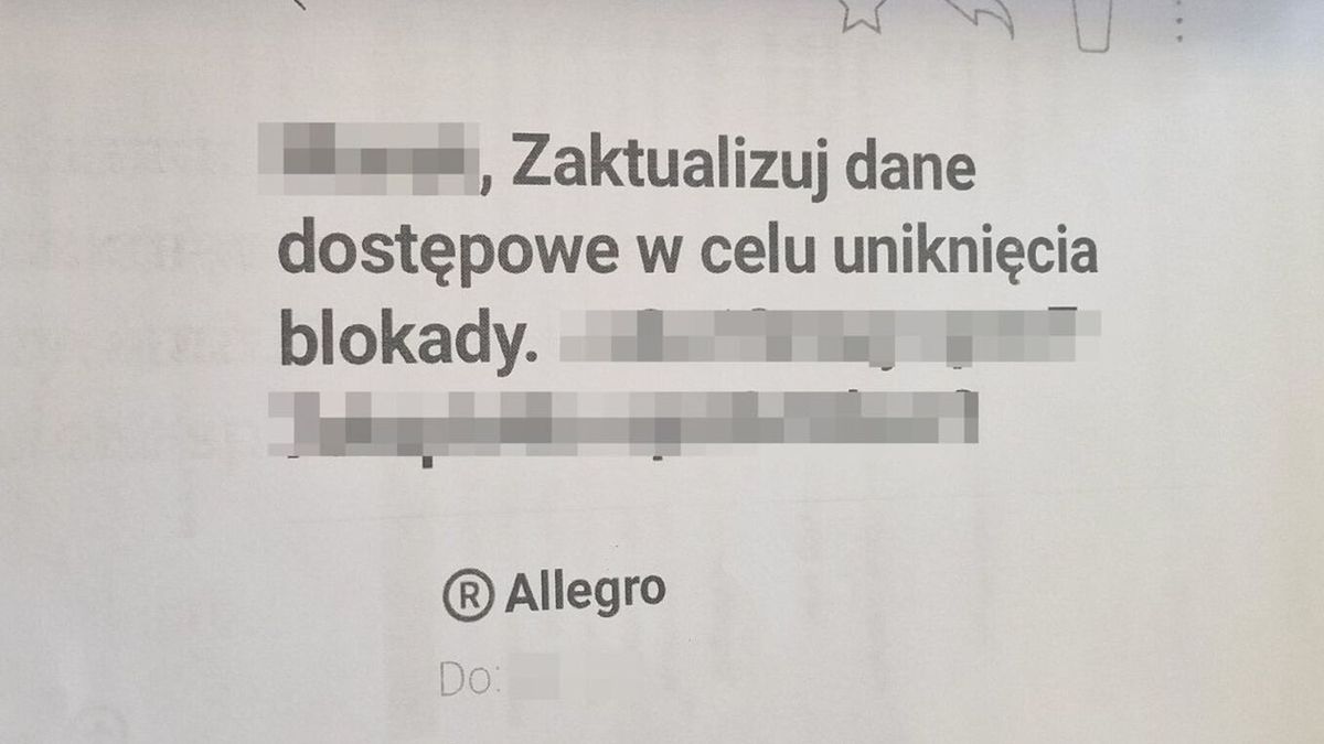 "Allegro" kazało mu zrobić aktualizację