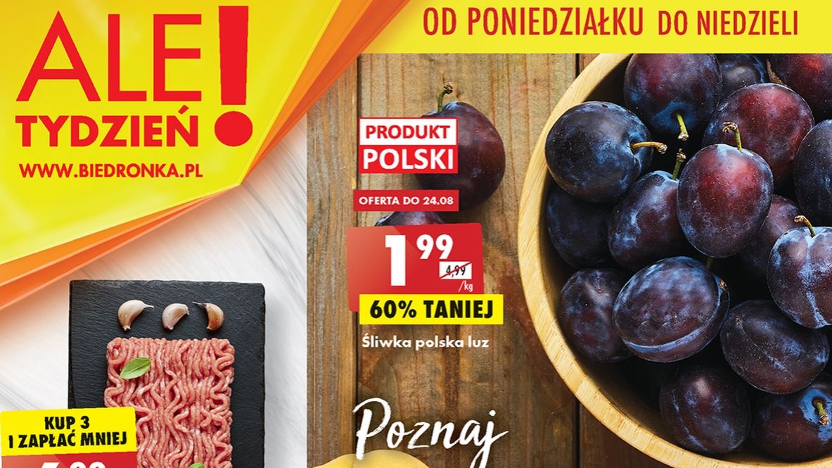 Biedronka gazetka od 22.08 22 - poniedziałku 22 sierpnia