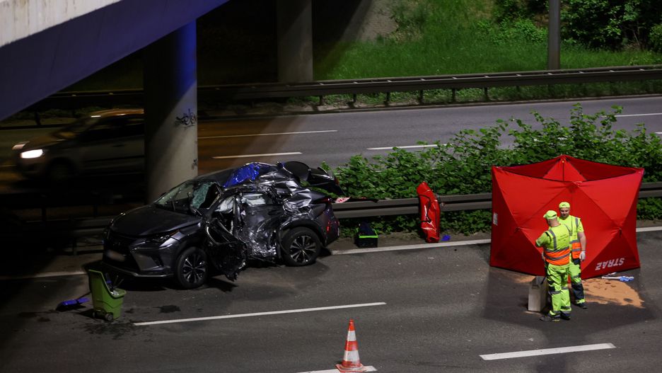 Autostrada A4 - miejsce wypadku w Katowicach.