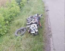 9-latek na motocyklu spowodował wypadek. Chłopiec został przetransportowany helikopterem do szpitala