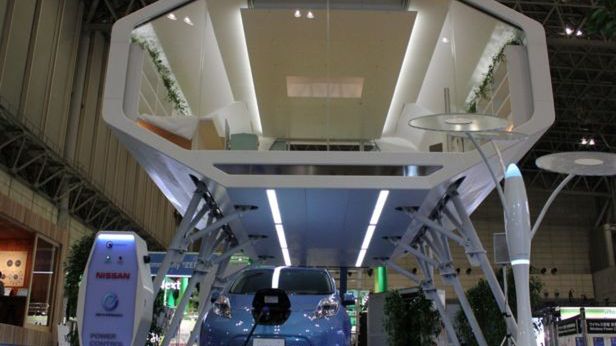 Nissan prezentuje projekt domu-ładowarki do elektrycznego auta 1