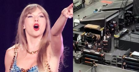Taylor Swift zmierza na scenę w... WÓZKU Z MOPAMI. Nagranie hitem sieci (WIDEO)