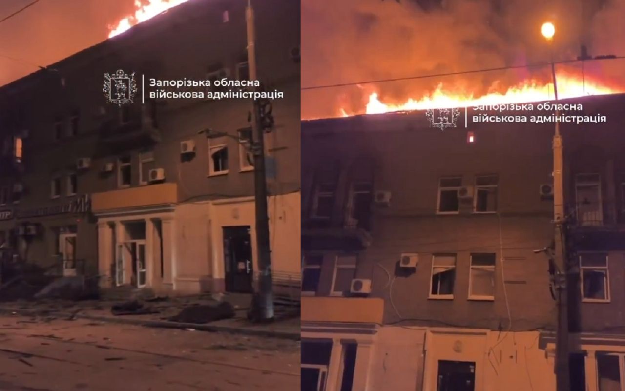 Nagranie z ataku na Zaporoże. Dramatyczny widok. Są ofiary