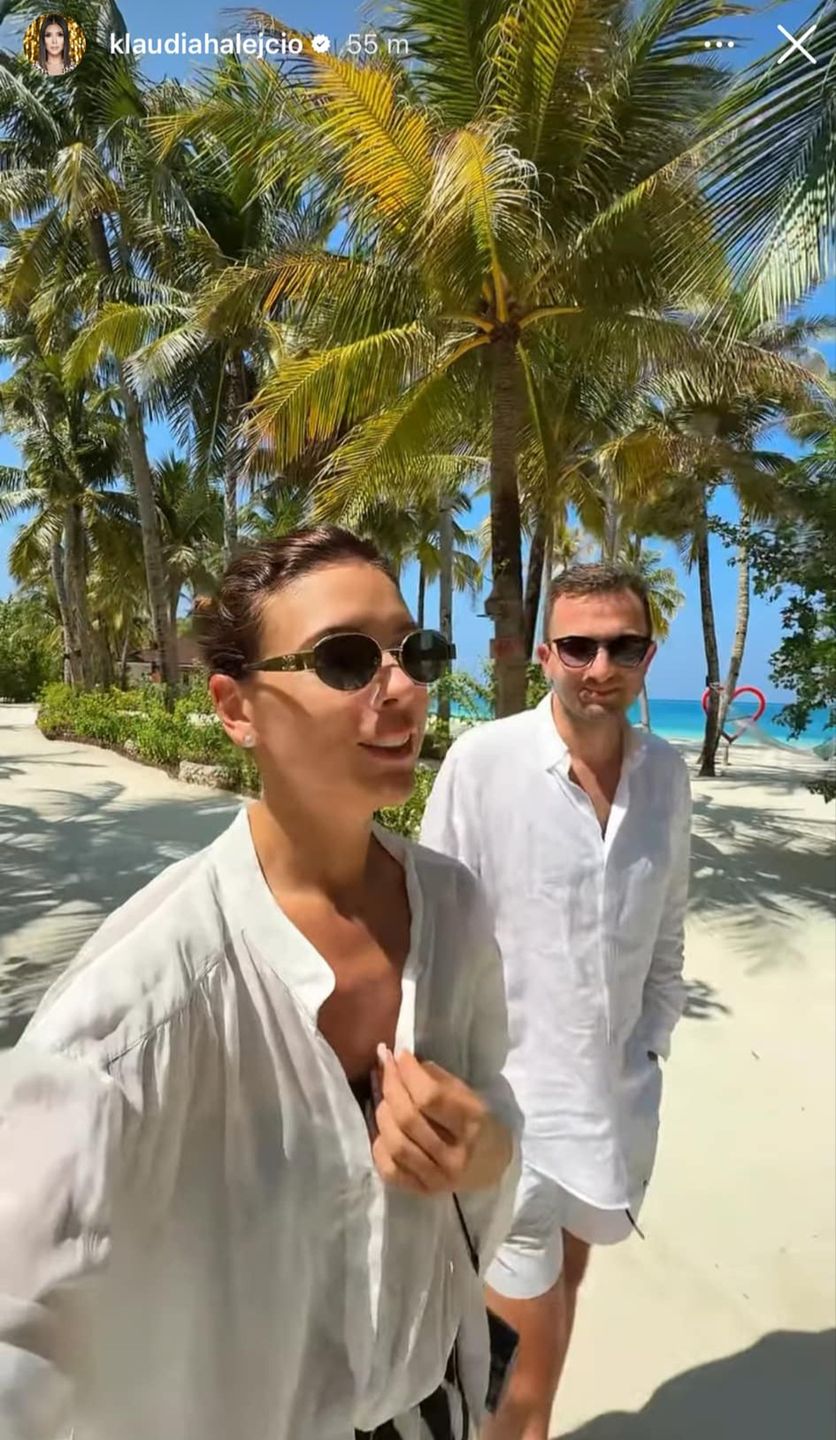 Klaudia Halejcio i Oskar Wojciechowski na Malediwach