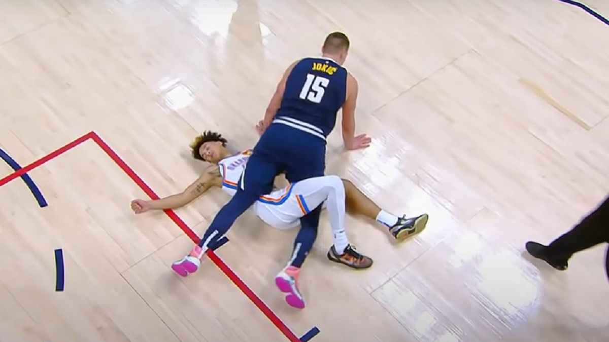 Nikola Jokić w czasie meczu NBA