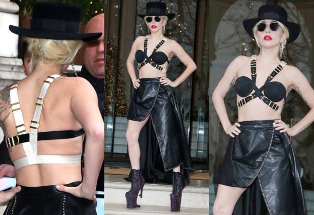 Lady Gaga w staniku spaceruje po Londynie