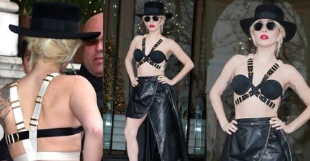 Lady Gaga w staniku spaceruje po Londynie