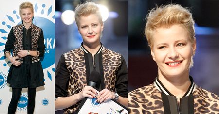 "Młodzieżowa" Kożuchowska w cętki i serduszka! (ZDJĘCIA)