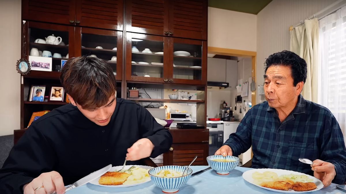 Gabriel Hyodo z dziadkiem 