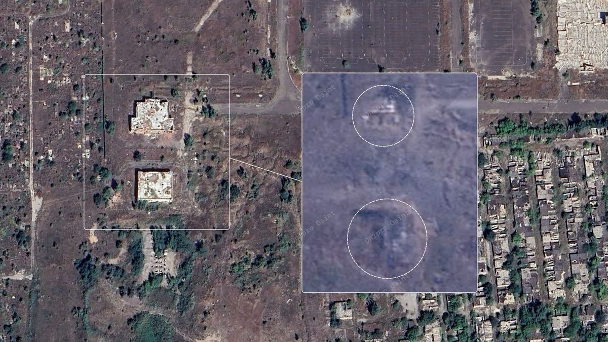 Zdjęcie satelitarne lotniska w Doniecku