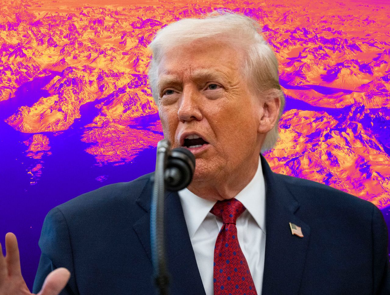 "Nie zauważył tego". Trump wyciąga ręce po Grenlandię