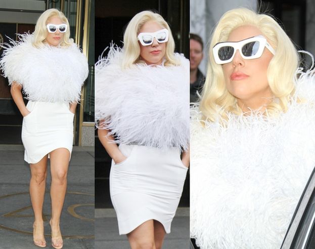 Lady Gaga w futrzanej bluzce (ZDJĘCIA)