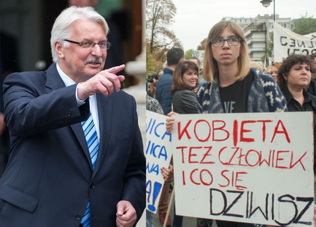 Szef polskiej dyplomacji o Czarnym Proteście: "Niech się bawią! Proszę bardzo!"