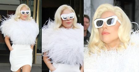 Lady Gaga w futrzanej bluzce (ZDJĘCIA)