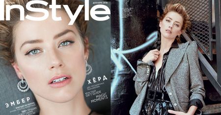 Zamyślona Amber Heard pozuje z otwartymi ustami