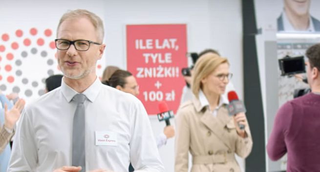 „Ile lat tyle zniżki + 100 zł” w promocji Vision Express (wideo)