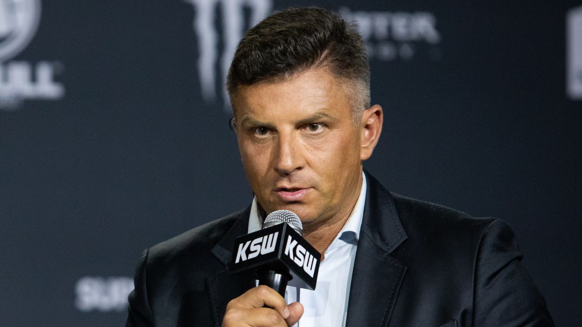 Mateusz Borek during the KSW 67 Official Weigh-In, in Warsaw, Poland, on February 25, 2022. (Photo by Foto Olimpik/NurPhoto via Getty Images)
