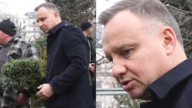 Andrzej Duda buszuje po krakowskim jarmarku