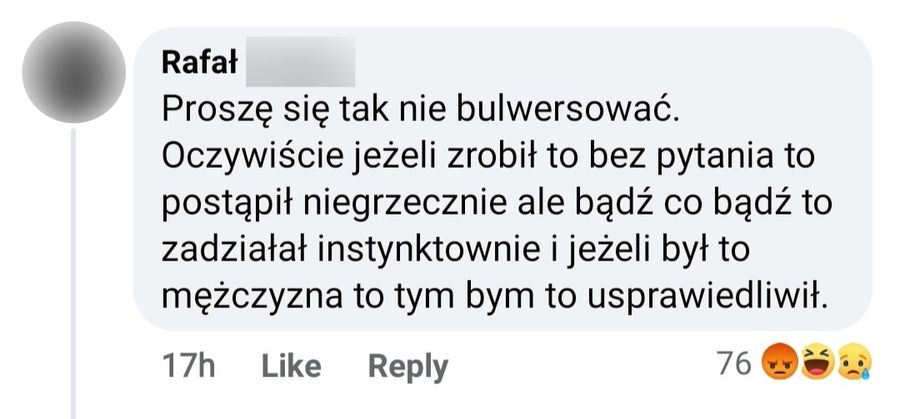 Okropne komentarze pod ostrzegawczym postem