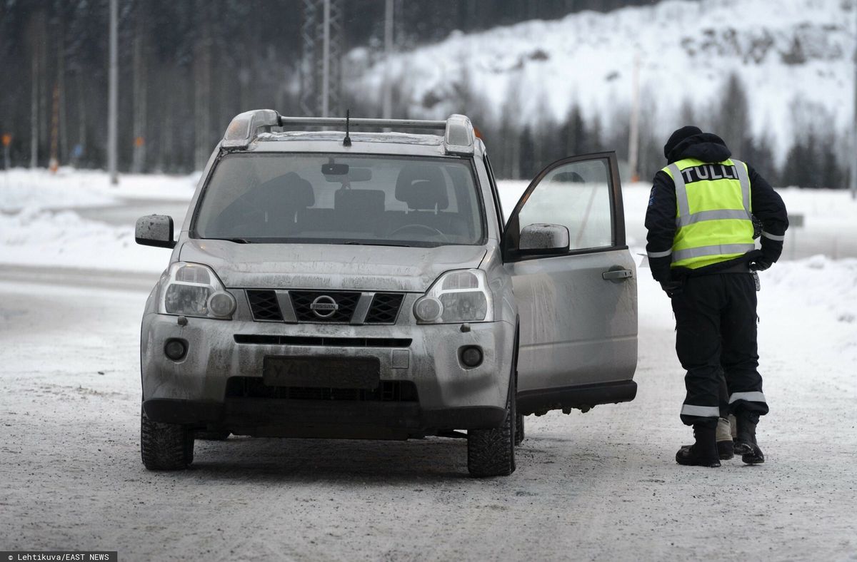Na zdjęciu: fińska kontrola na granicy z Rosją 