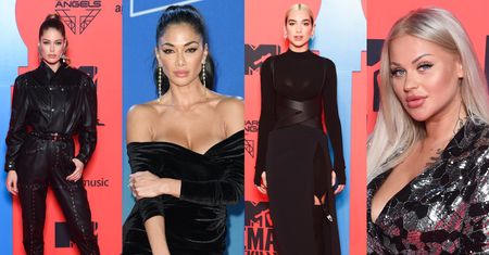 MTV EMA 2019: Elegancka Dua Lipa, "odmłodzona" Nicole Scherzinger, zjawiskowa Doutzen Kroes i... Ewelona (ZDJĘCIA)
