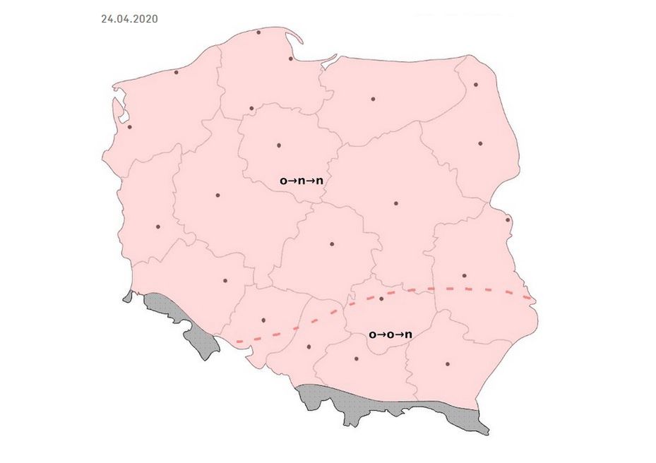 Biometeorologiczna ocena pogody prognozowanej na 24.04.2020