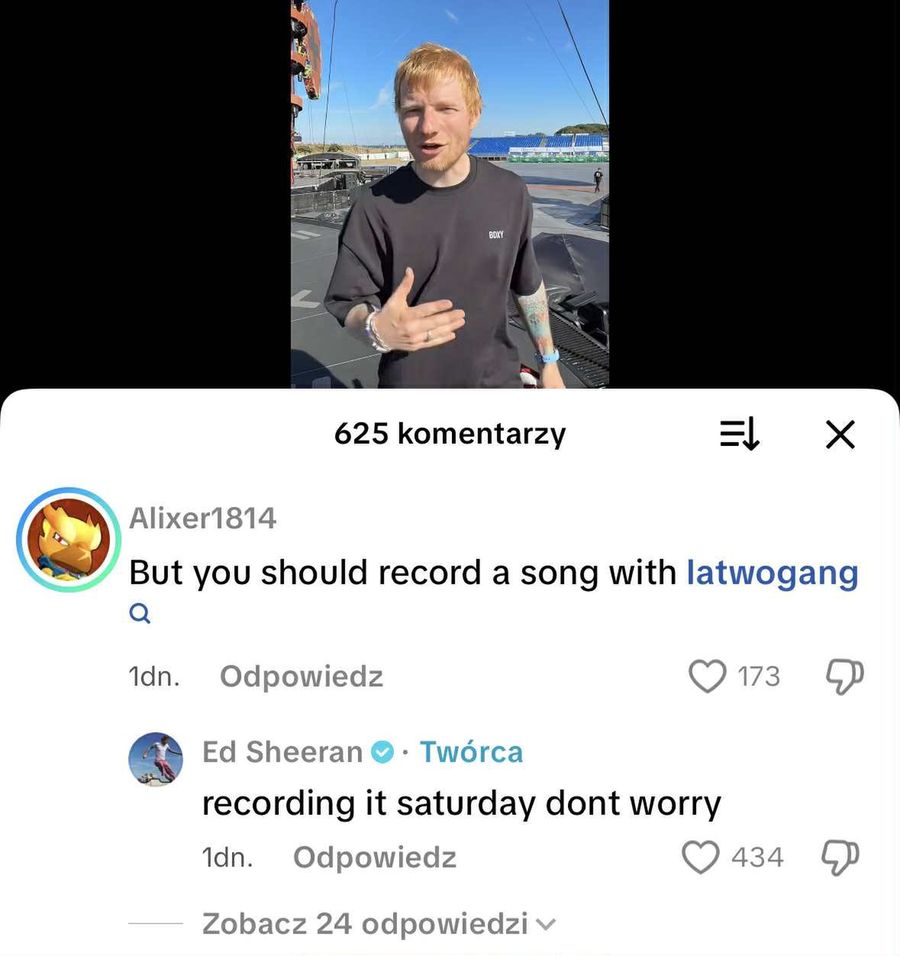 To się dzieje! Ed Sheeran nagrywa piosenkę z Łatwogangiem (wiemy