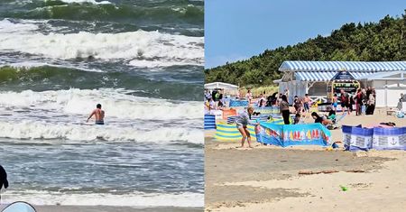 To nie fotomontaż. Mężczyzna nagrany w Bałtyku. Łapią się za głowy