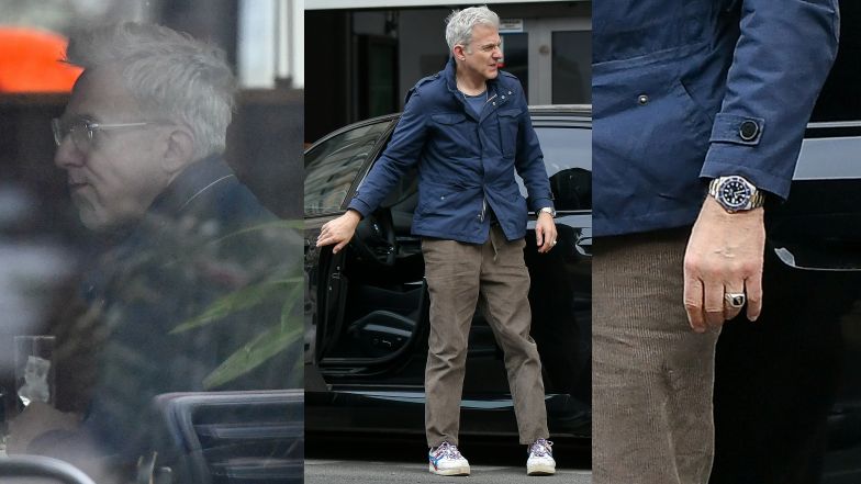 Hubert Urbański z drogim zegarkiem