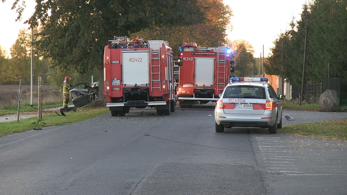 Trzcianka. Mężczyzna wjechał w drzewo. Filmik ze swojej śmierci opublikował w sieci.