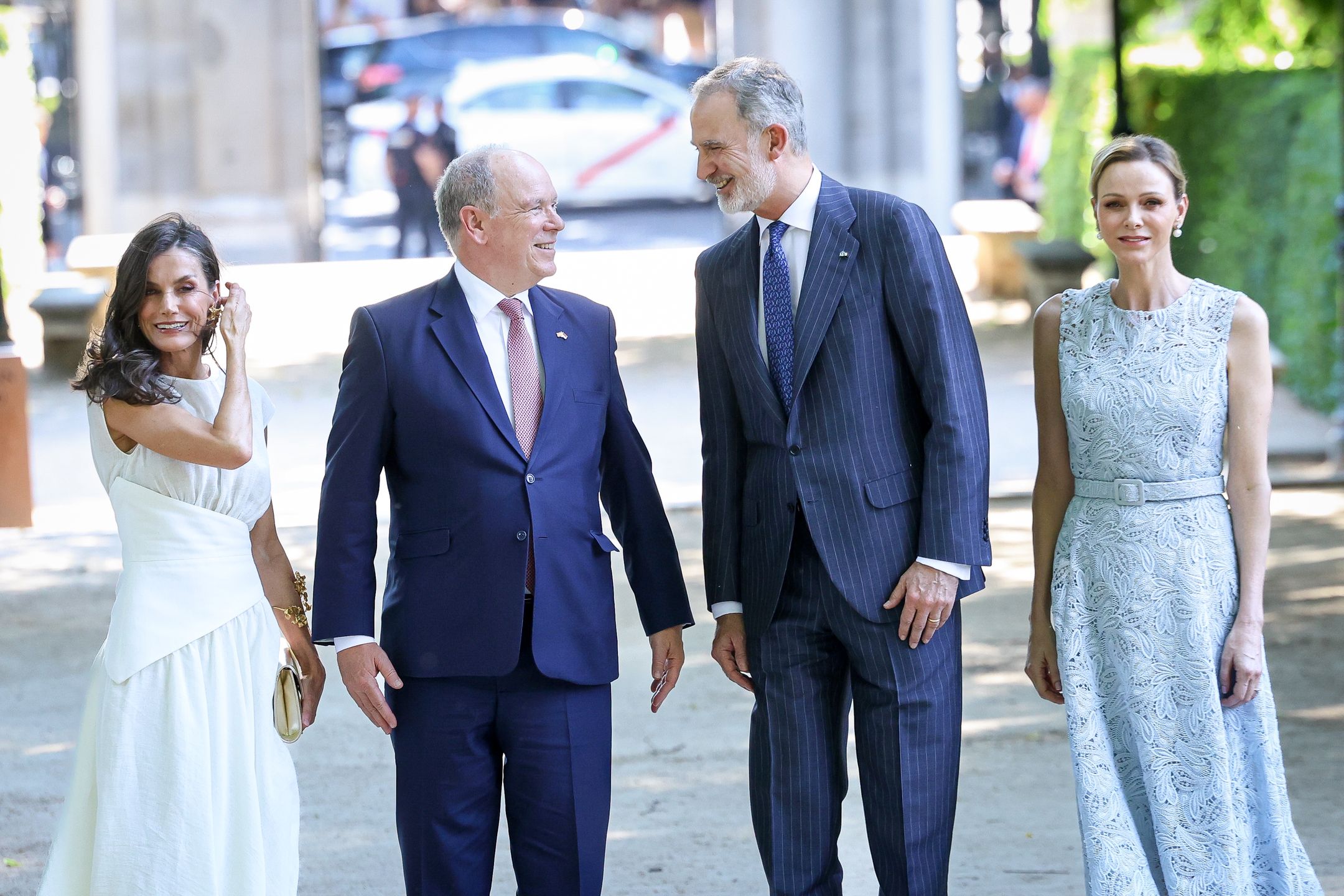 Królowa Letycja, książę Albert, król Filip VI i księżna Charlene