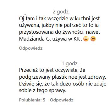 Komentarze pod nagraniem Katarzyny Bosackiej