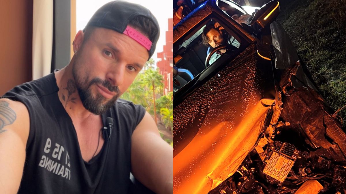 Qczaj miał poważnie wyglądający wypadek samochodowy