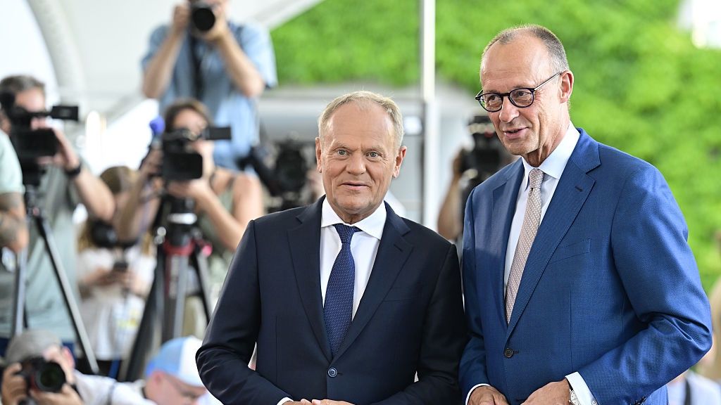 Donald Tusk i Friedrich Merz