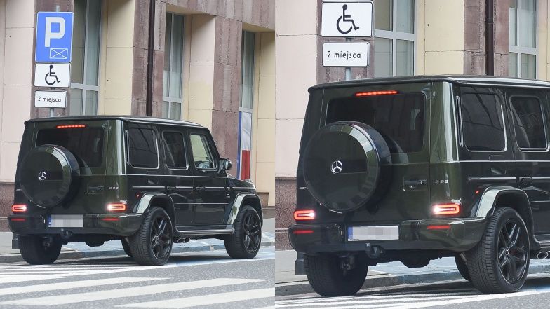 Anna Lewandowska parkuje na miejscu dla niepełnosprawnych
