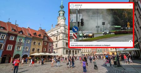 Poznań. Autobus zaczął dymić. Przyczyną nie był pożar