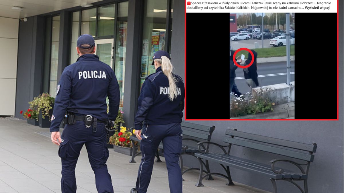 Nastolatek z tasakiem w Kaliszu. Zdj. w tle jest zdjęciem poglądowym