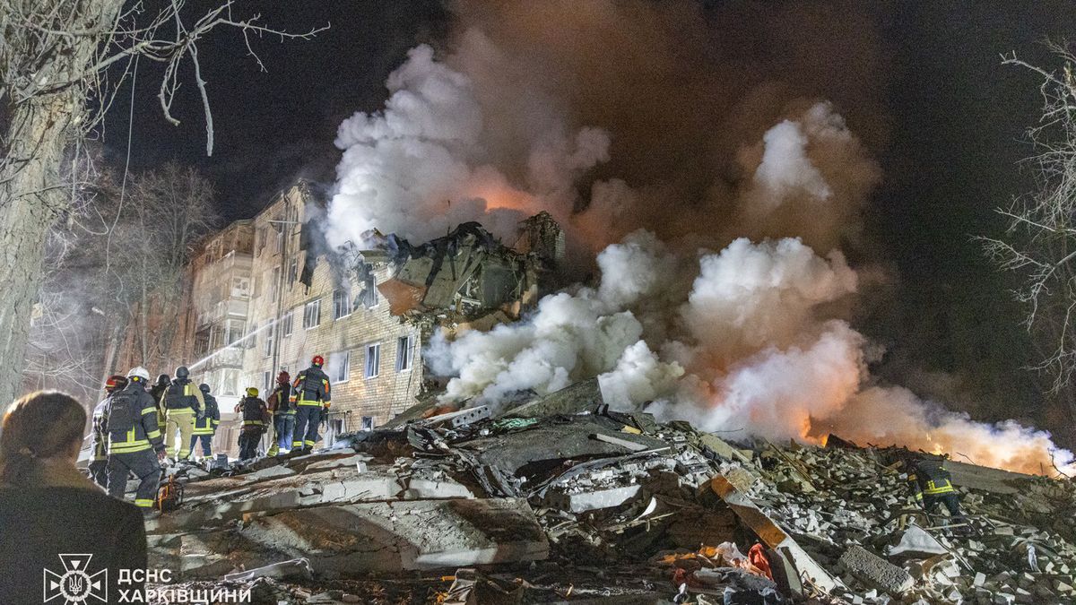 Atak na blok w Charkowie