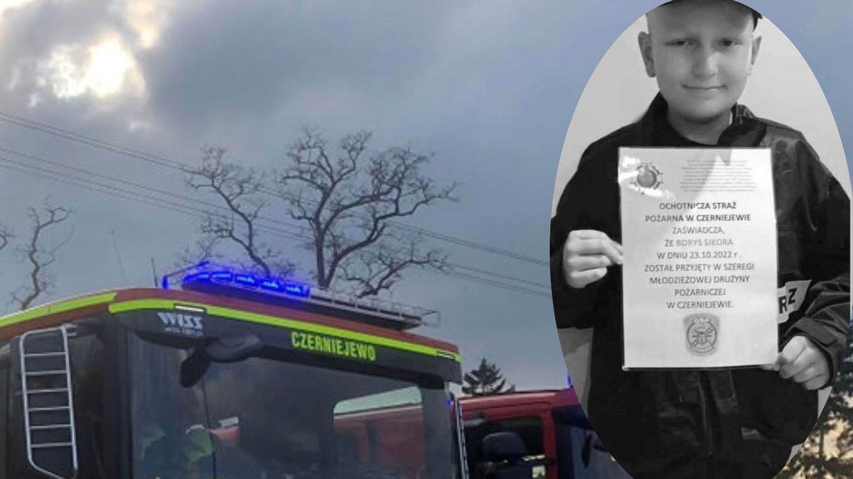 Borys był w Młodzieżowej Drużynie Pożarniczej