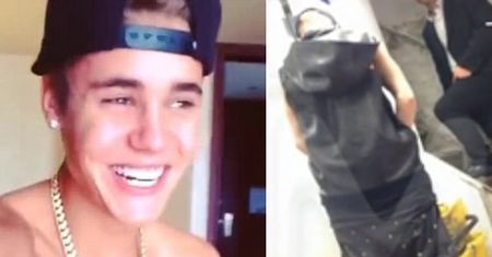Bieber SIKA DO WIADRA W RESTAURACJI! Żenada? (WIDEO)