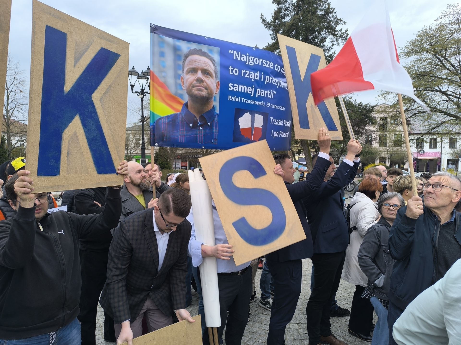 Wiec Rafała Trzaskowskiego w Białej Podlaskiej