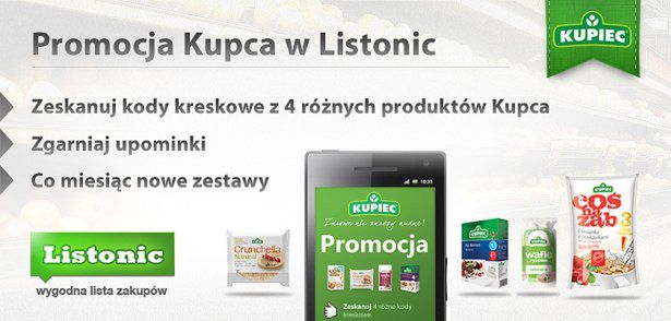 Promocja ze skanowaniem kodów w Listonic