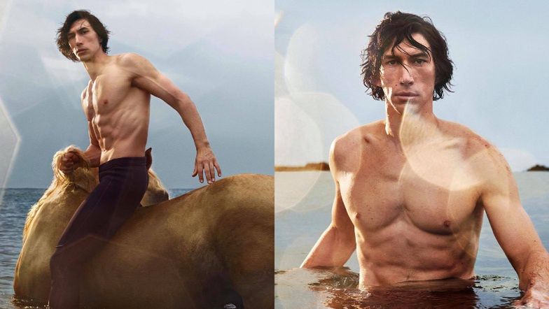 Muskularny Adam Driver ujeżdża konia w nowej reklamie Burberry. Przystojny? (ZDJĘCIA)