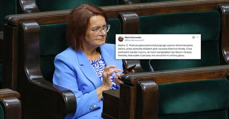 "Przez pomyłkę". Kurowska tłumaczy się z głosowania