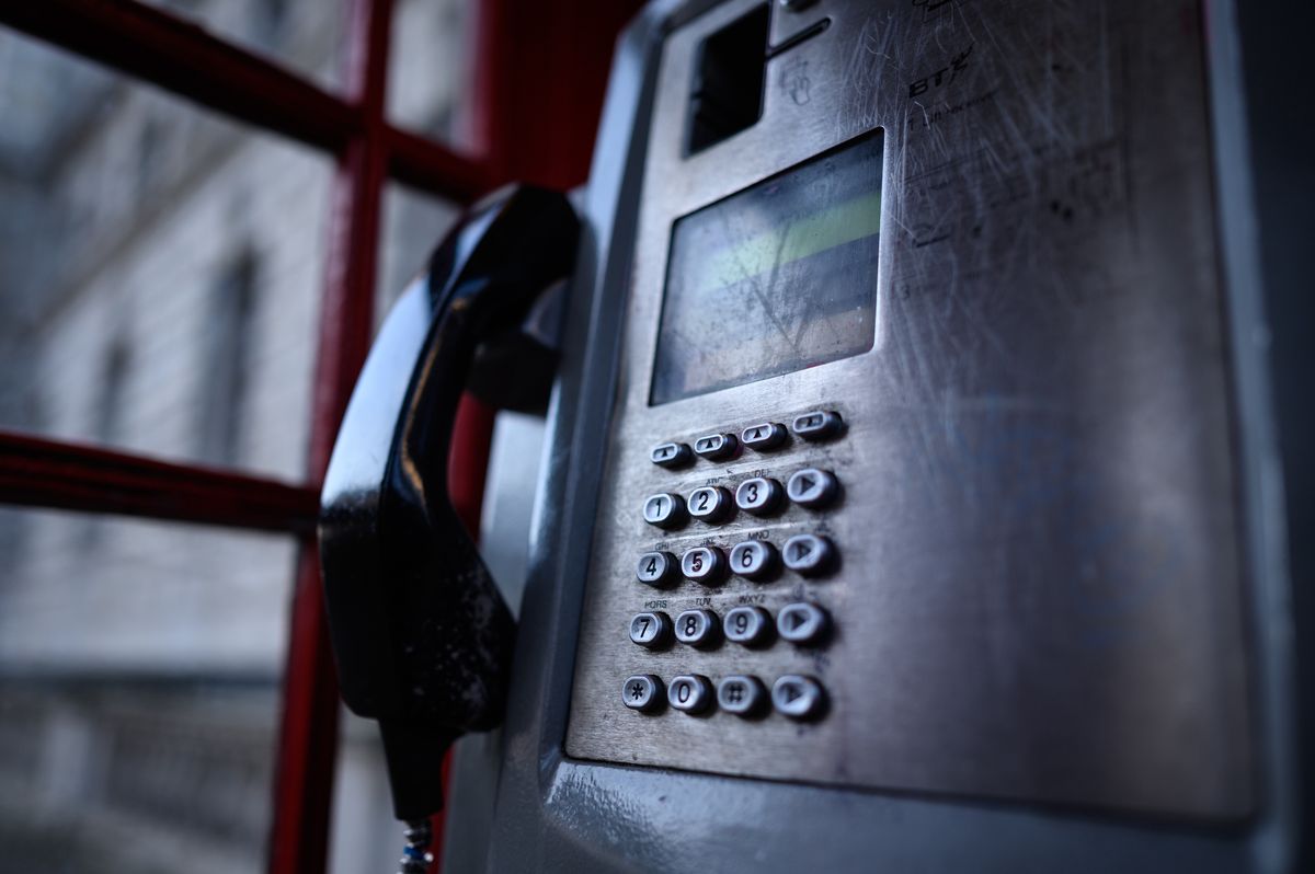 LONDON, ENGLAND - NOVEMBER 09: The interior of a traditional red telephone box is seen on November 09, 2021 in London, England. The UK Office of Communications (Ofcom) laid out new rules that preserves the country's iconic red phone boxes in areas with poor mobile coverage and where they are in frequent use. The guidelines should save around 5,000 boxes, as the telecoms provider BT decommissions thousands of others around the country. (Photo by Leon Neal/Getty Images)