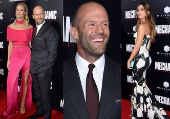 Uśmiechnięty Statham z narzeczoną i Jessica Alba na premierze w Los Angeles (ZDJĘCIA)