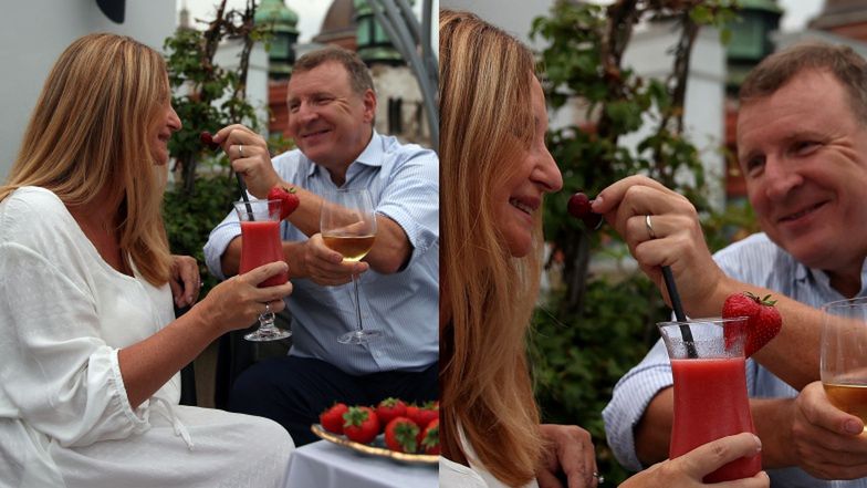 Jacek Kurski wraz z żoną Joanną świętują pierwszą rocznicę ślubu kościelnego