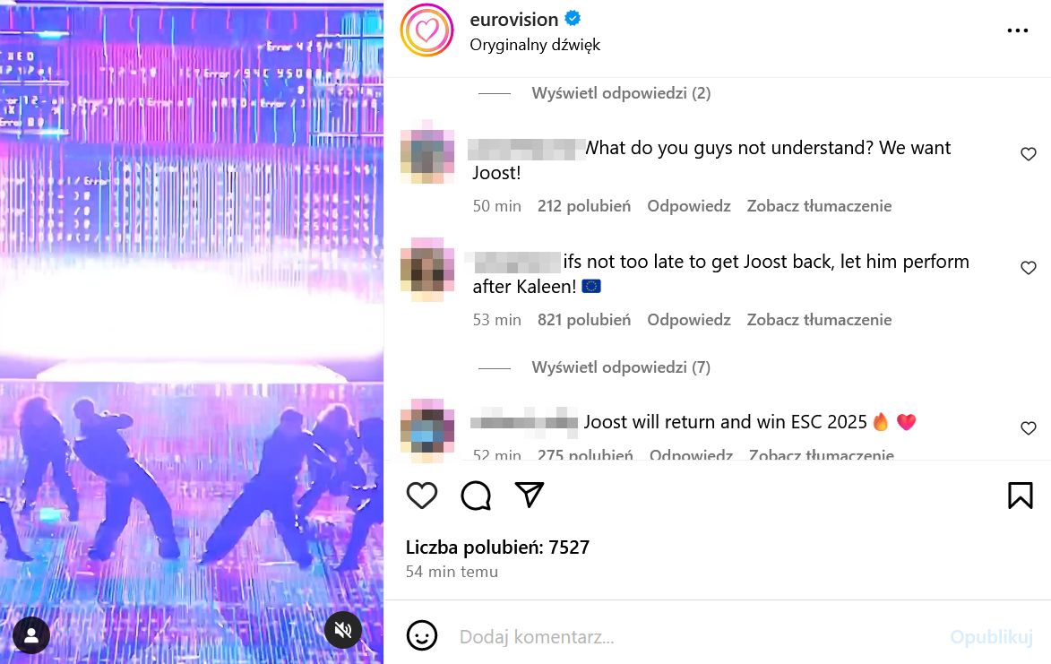 Fani wspierają Joosta Kleina