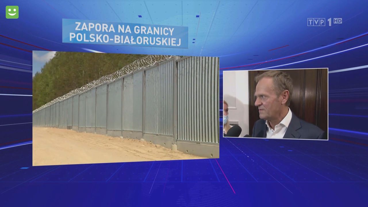 Tusk kontra mur w wydaniu TVP