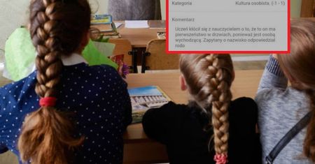 Kłótnia w drzwiach. Uczeń dostał uwagę za jedno słowo